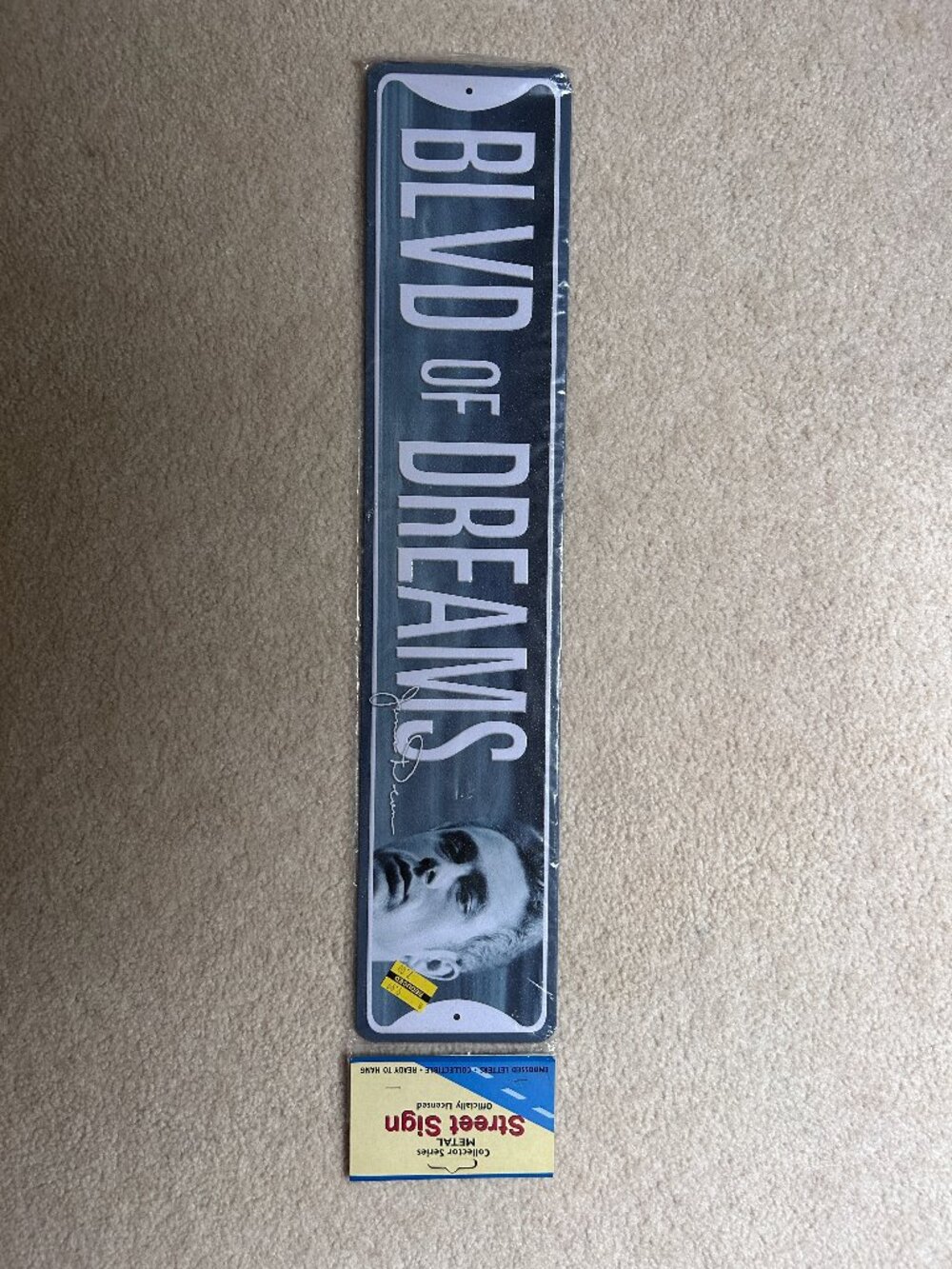 NEW Metal James Dean Blvd of Dreams Street Sign, 24" by 5", Officially Licensed